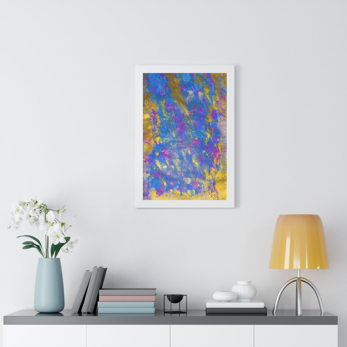 Lluvia dorada - Póster vertical enmarcado (firmado por el director ejecutivo)