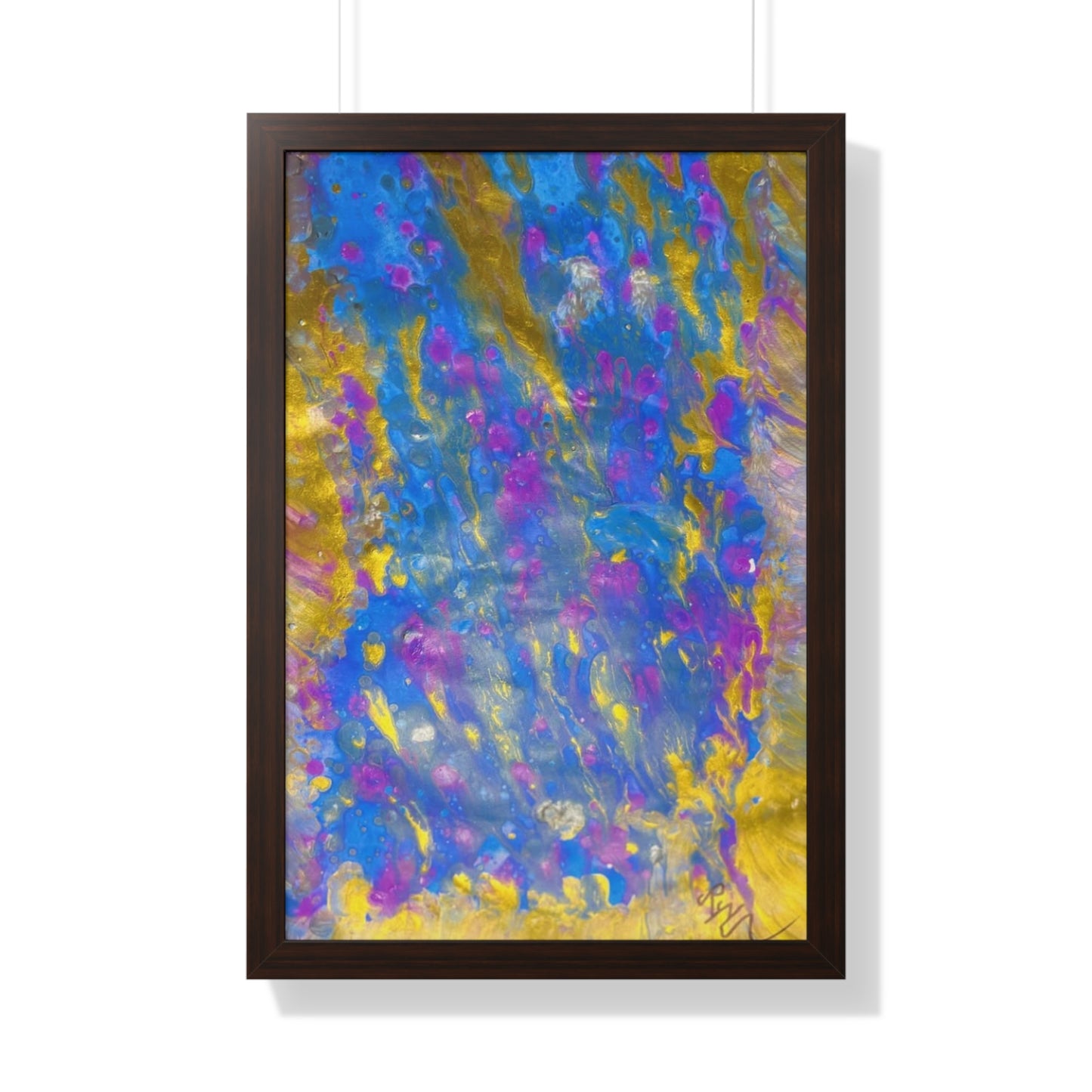 Lluvia dorada - Póster vertical enmarcado (firmado por el director ejecutivo)