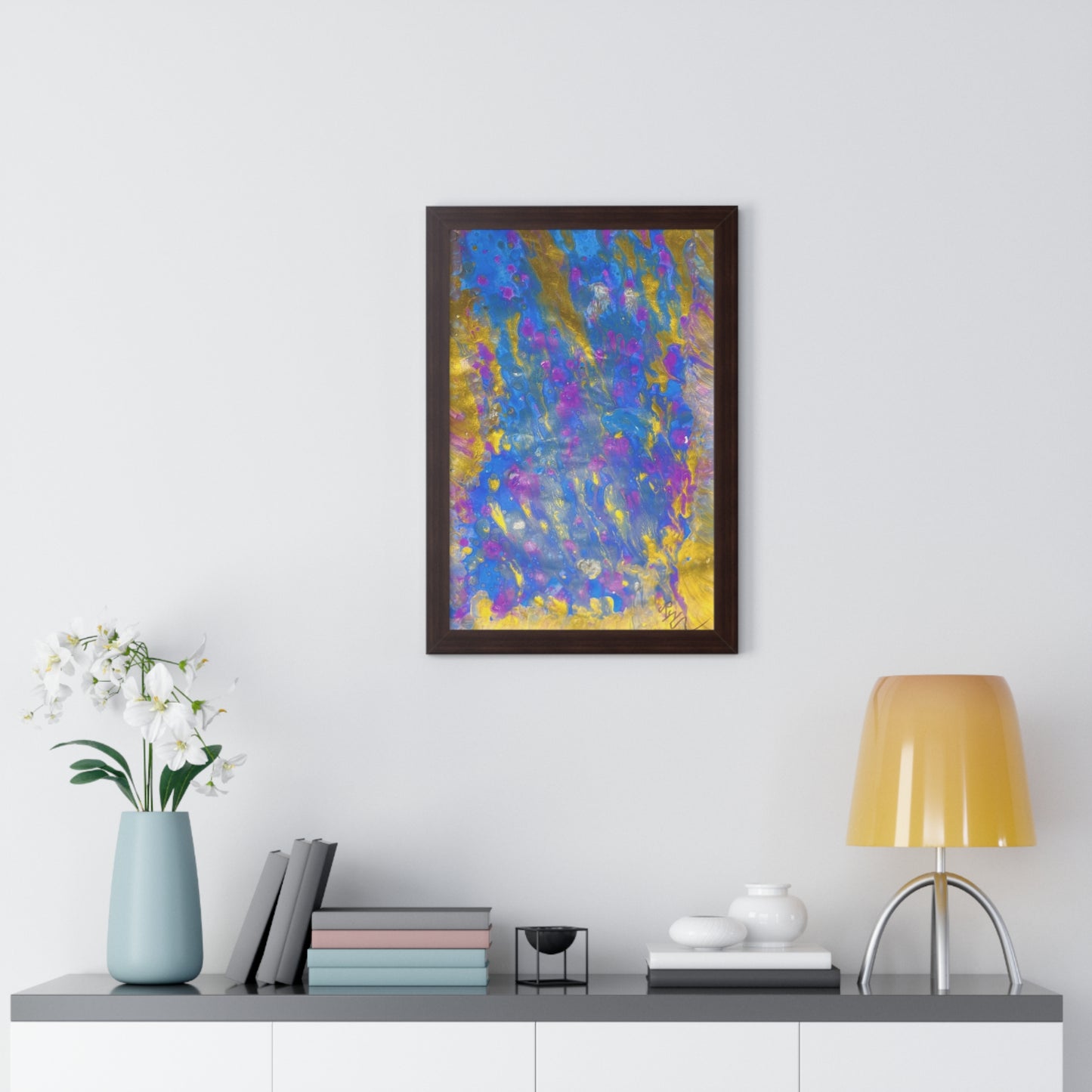 Lluvia dorada - Póster vertical enmarcado (firmado por el director ejecutivo)