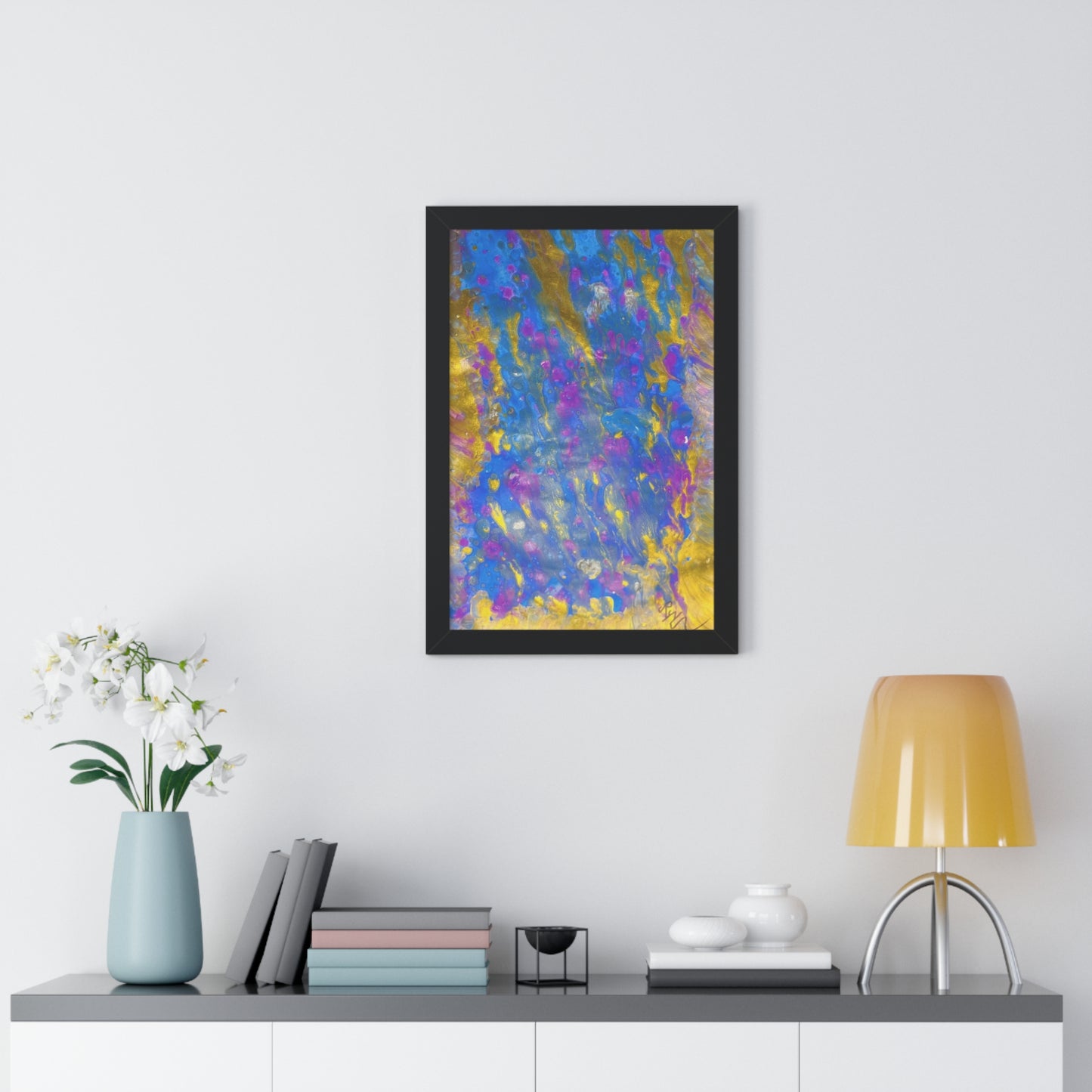 Lluvia dorada - Póster vertical enmarcado (firmado por el director ejecutivo)