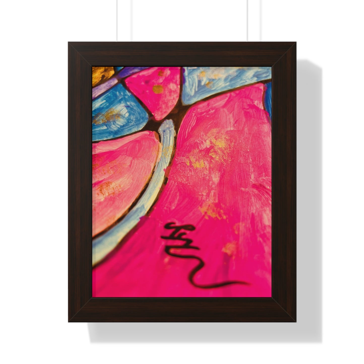 Golden Galaxy Patterns (Close Up) - Framed Vertical Poster (CEO Signed)